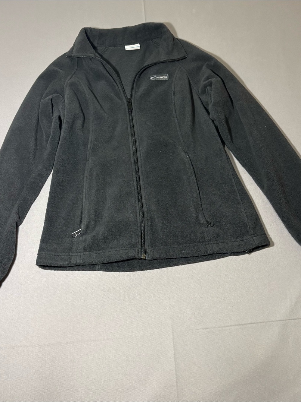Columbia Full Zip Fleece Womens Size Small Black Jacket Coat